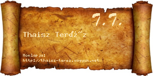 Thaisz Teréz névjegykártya